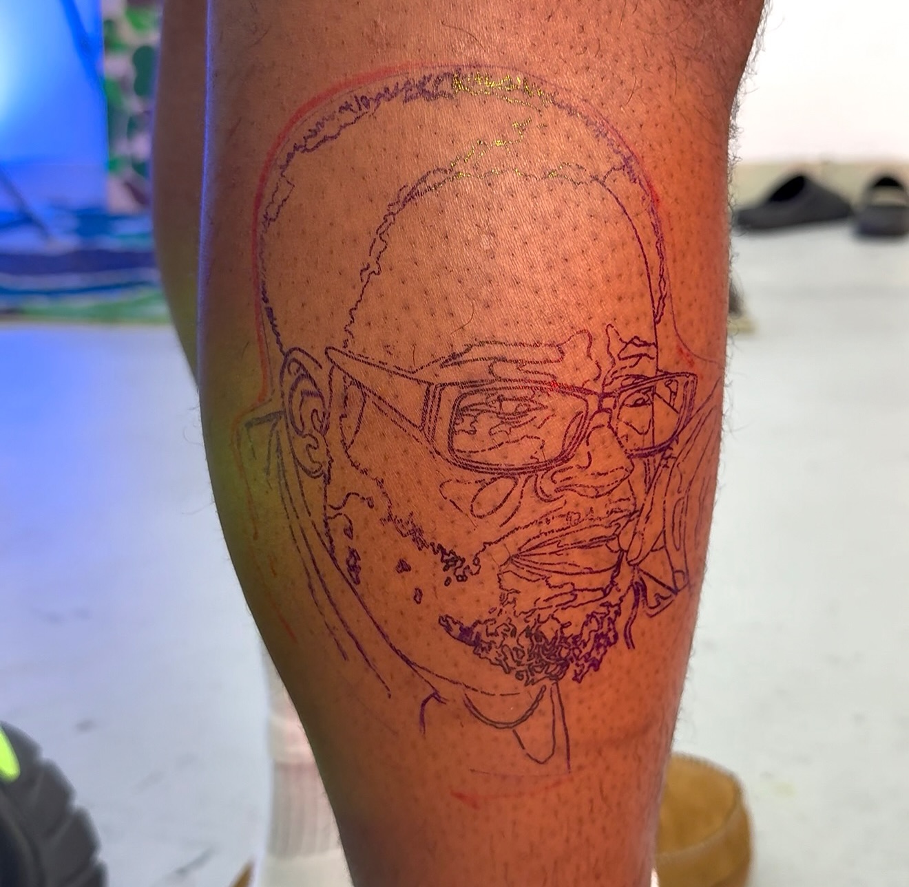 Realism portrait linework in progress